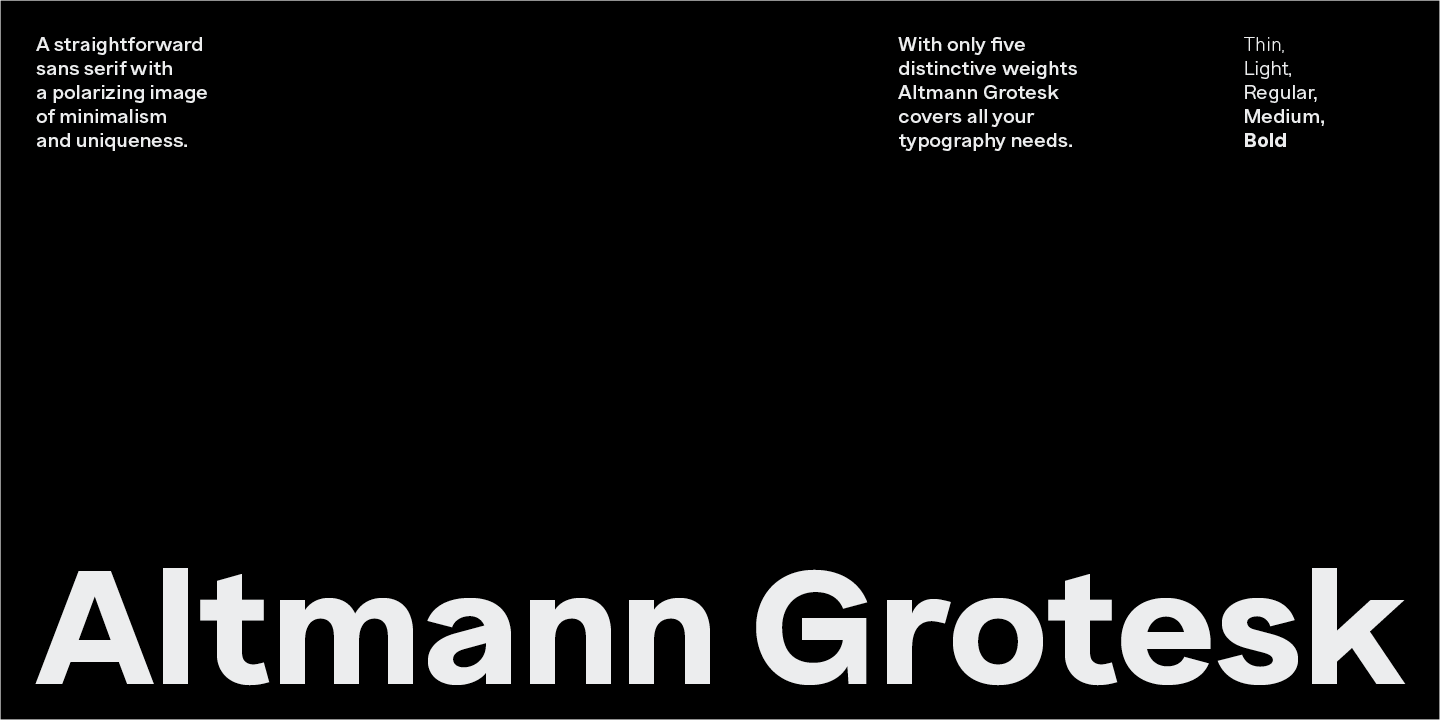 フォント Altmann Grotesk